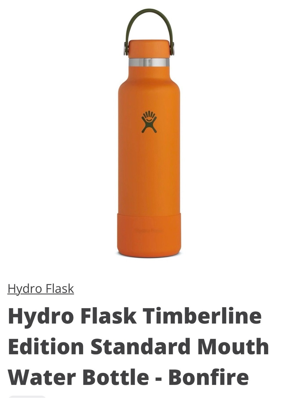 Hydro Flask Timberline Tree Bonfire water bottle limited edition 21 oz  HTF